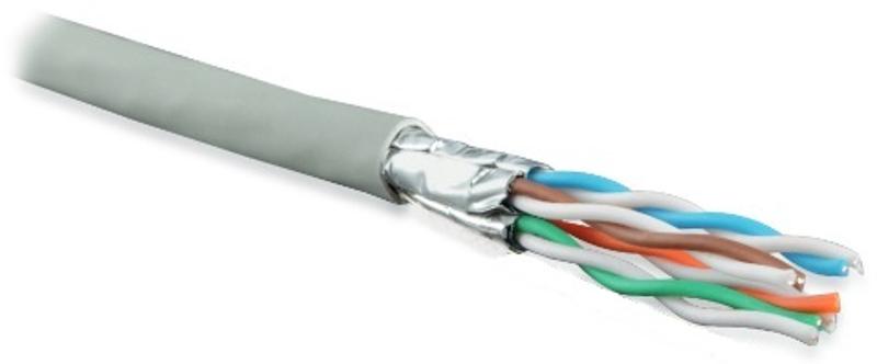 Кабель витая пара UFTP4-C6A-S23-IN-LSZH-GY-500(500м)U/FTP,к6a(10GBE)4п(23AWG),одн(solid),к.п.в эк,б.об.эк,д.ис.в неэ.сис,LSZH,сер