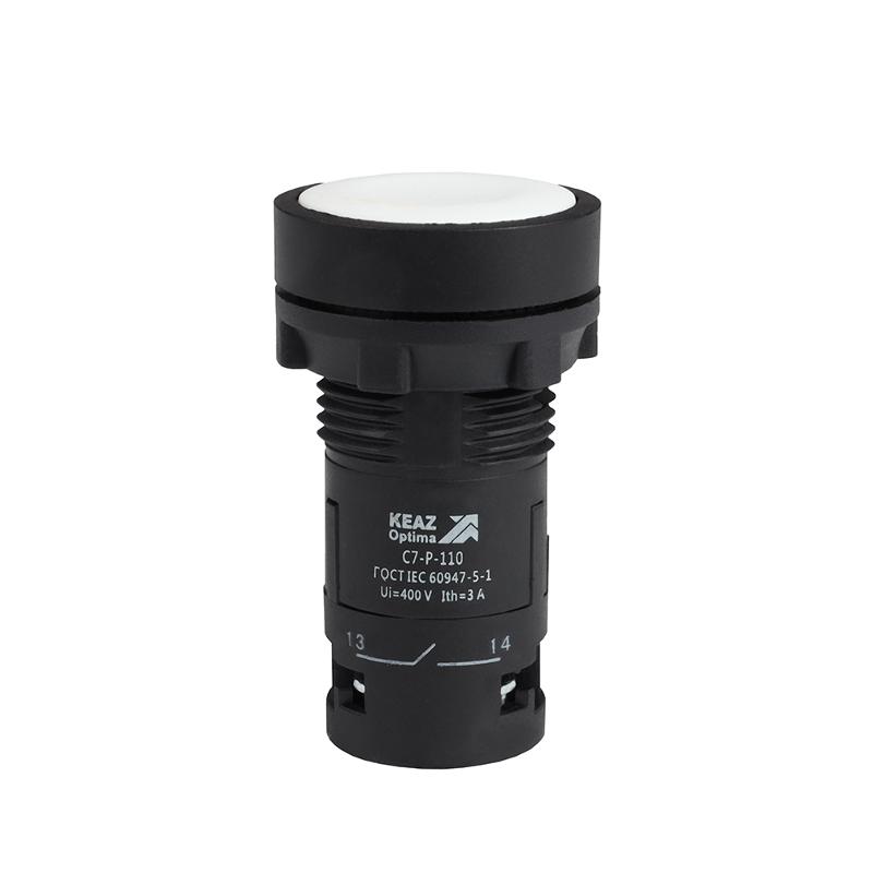 Кнопка OptiSignal Compact D22 C7-P-102 белая 2НЗ XB7NA14