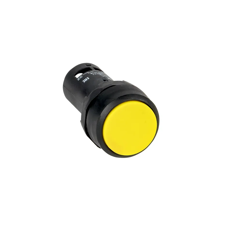Кнопка с фиксацией OptiSignal Compact D22 C7-PH-502 желтая 2НЗ XB7NH54