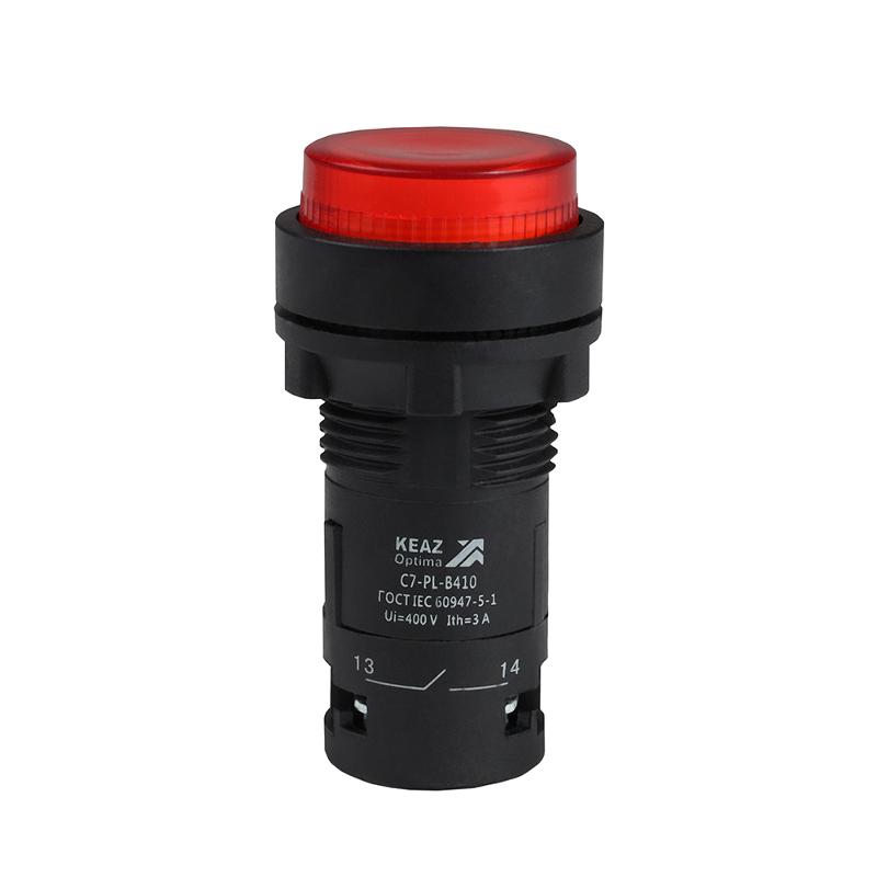 Кнопка с подсветкой OptiSignal Compact D22 C7-PL-B410 красная 1НО 24 В AC/DC XB7NW34B1