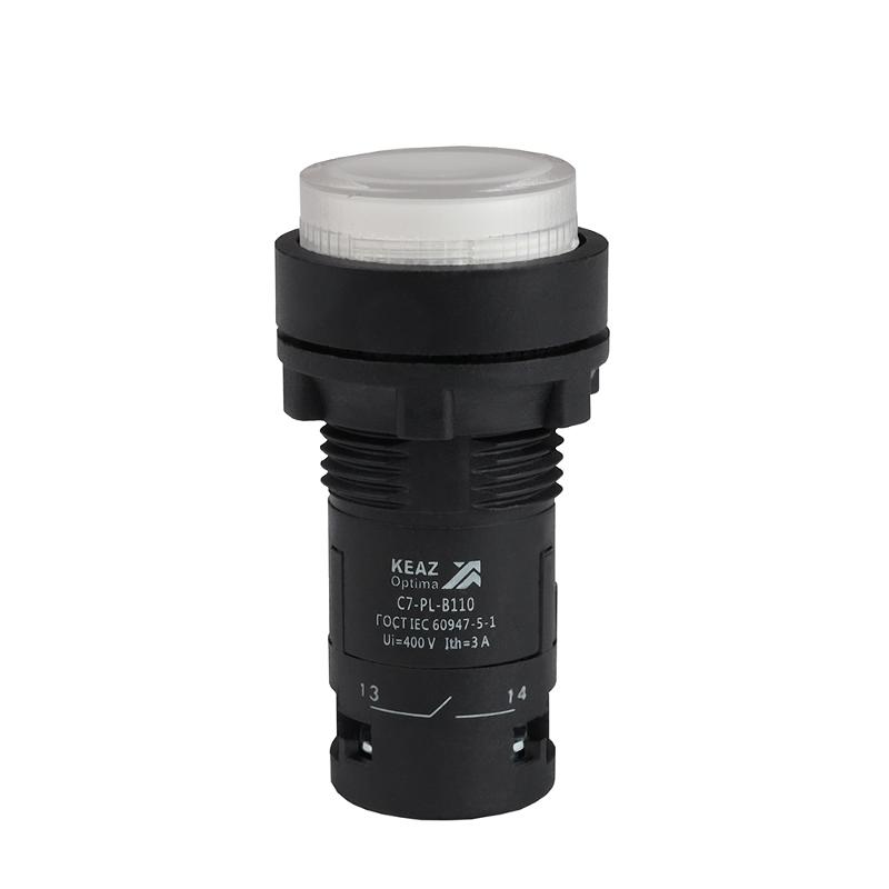 Кнопка с подсветкой OptiSignal Compact D22 C7-PL-M101 белая 1НЗ 230 В AC XB7NW31M2