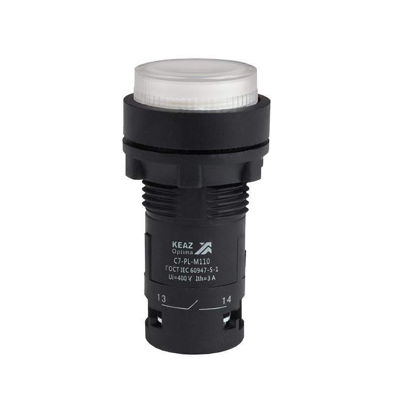Кнопка с подсветкой OptiSignal Compact D22 C7-PL-M110 белая 1НО 230 В AC XB7NW31M1