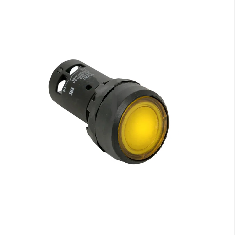 Кнопка с фиксацией с подсветкой OptiSignal Compact D22 C7-PHL-B510 желтая 1НО 24 В AC/DC XB7NJ05B1