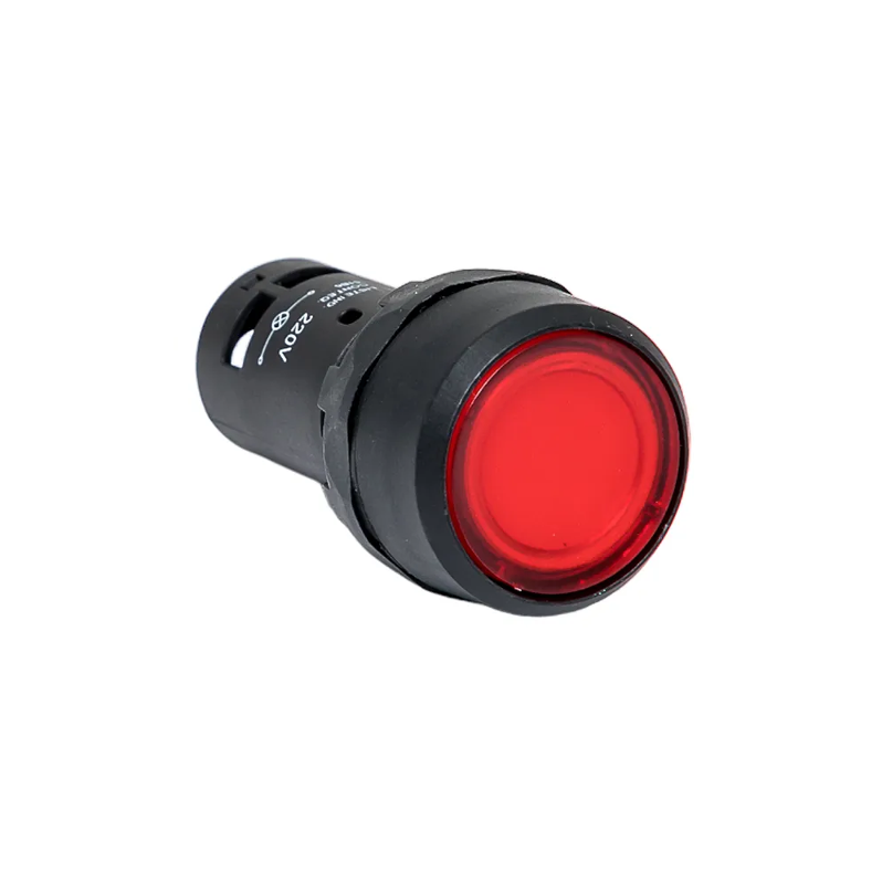 Кнопка с фиксацией с подсветкой OptiSignal Compact D22 C7-PHL-M401 красная 1НЗ 230 В AC XB7NJ04M2