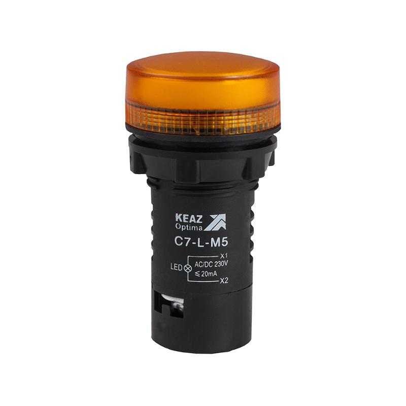 Лампа C7-L-M5 светодиодная желтая 230 В AC/DC XB7EV05MP