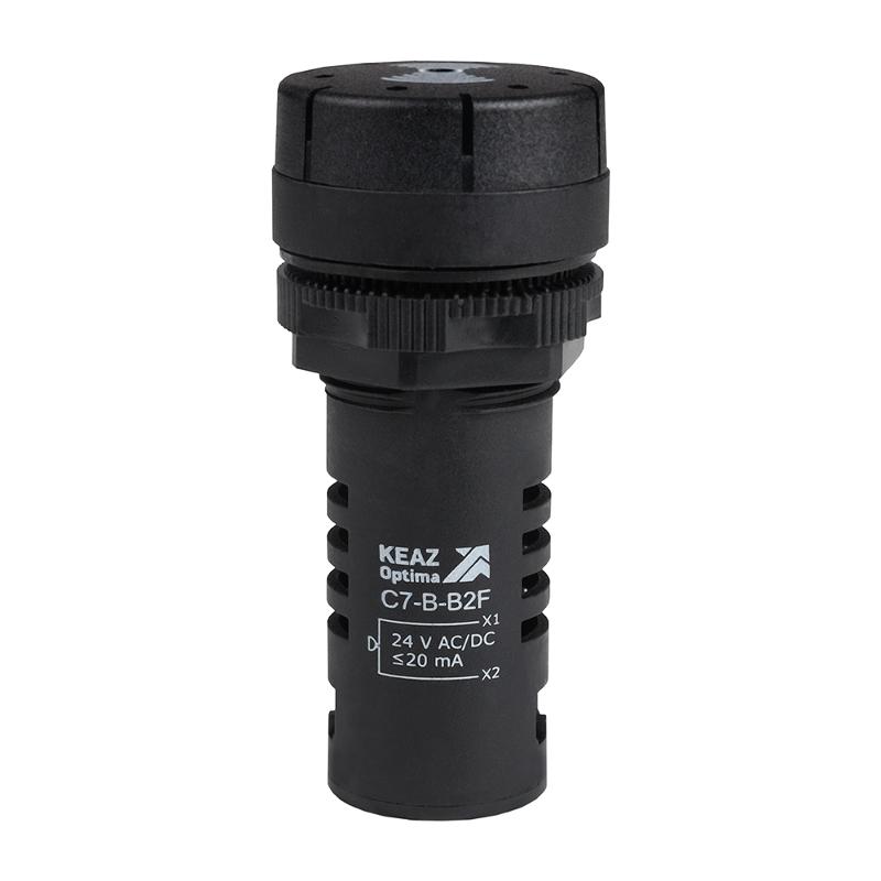 Зуммер с пульсирующим сигналом OptiSignal Compact D22 C7-B-B2F черный 24 В AC/DC