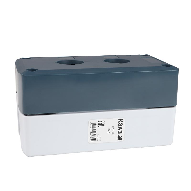 Корпус кнопочного поста КП-102 серый 2 отв. IP40