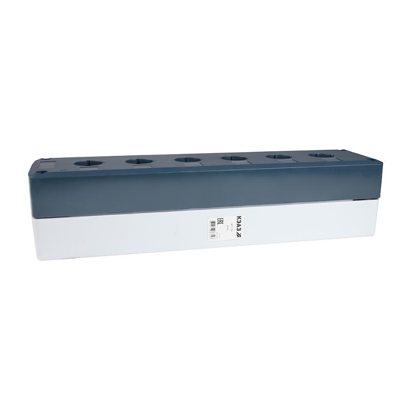 Корпус кнопочного поста КП-106 серый 6 отв. IP40