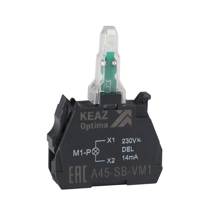 Световой блок OptiSignal D22 A45-SB-VM3 зеленый 110-230 В AC/DC с защитой от наводок ZBVM3