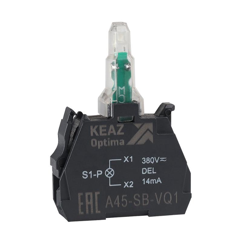 Световой блок OptiSignal D22 A45-SB-VQ6 синий 380 В AC с защитой от наводок ZBVQ6