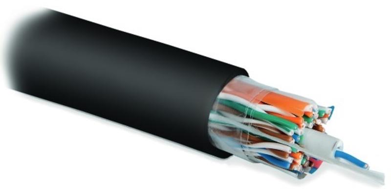 Кабель витая пара UUTP25W-C5-S24-OUT-PE-BK (UTP25W-C5-SOLID-OUTDOOR-PE)неэU/UTP,одн(solid),вне,PE,-40°C-+60°C,чер.