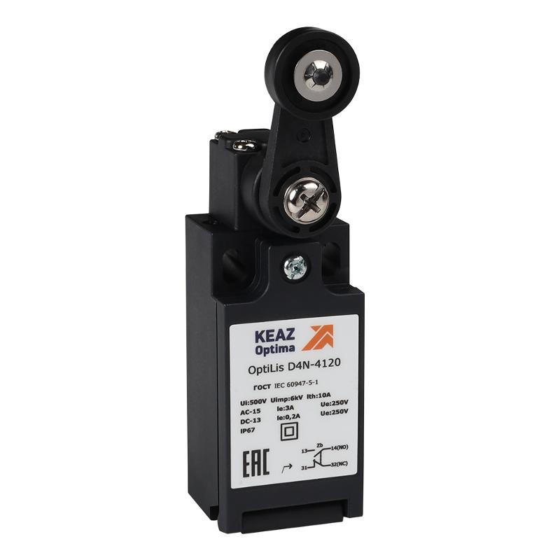 Выключатель концевой OptiLiS D4N-4120 рычаг пластиковый с роликом пластиковым EN 50047 XCKN2118P20