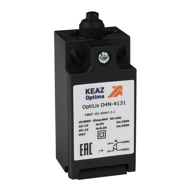 Выключатель концевой OptiLiS D4N-8132 толкатель роликовый пластиковый EN 50047 XCKT2100P16