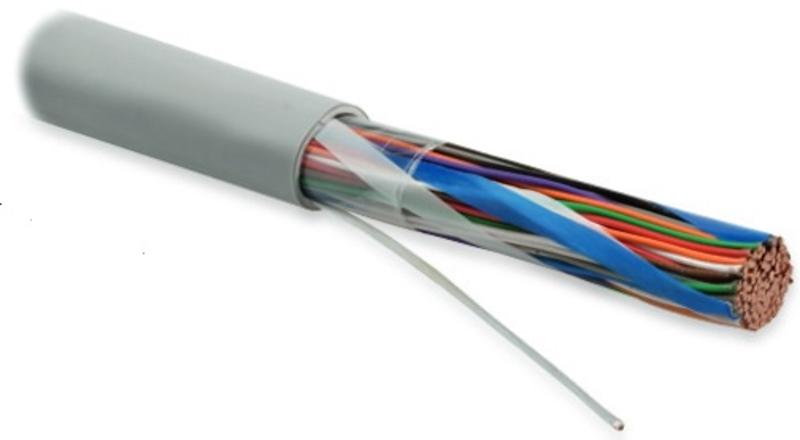 UUTP50-C3-S26-IN-PVC-GY Кабель витая пара, неэкранир. U/UTP, категория 3, 50 пар (26 AWG),одножил. (solid), PVC, серый