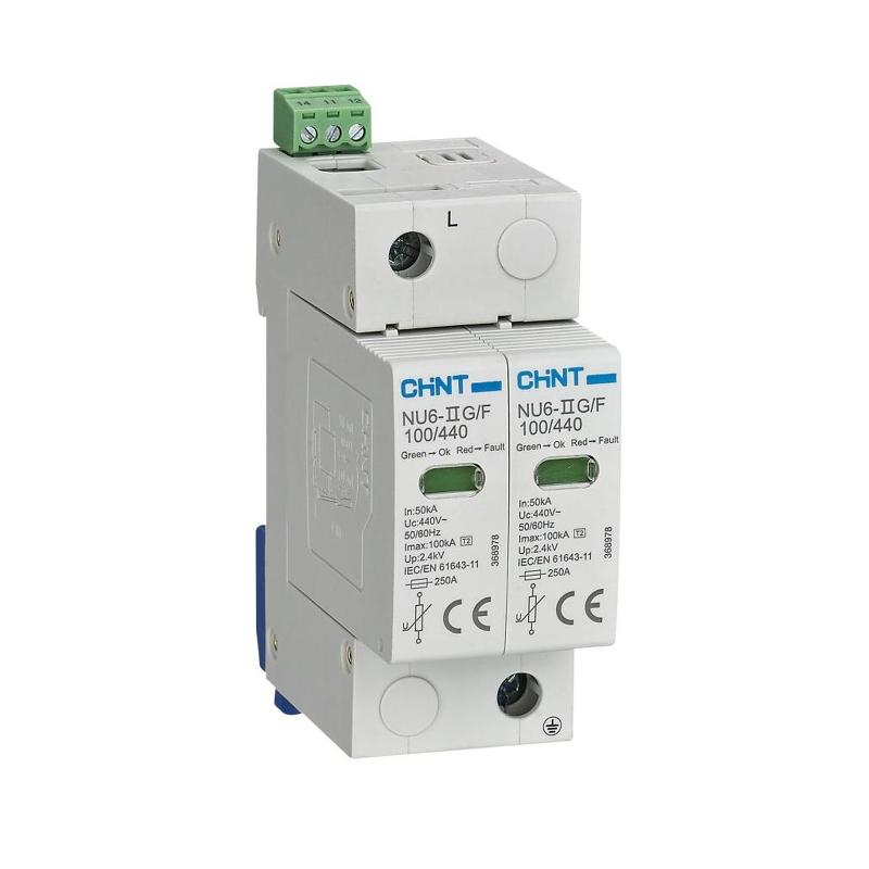 Ограничитель имп. перенапр. NU6-IIG 1Р In=40kA Uc=440B Im=100kA (R)