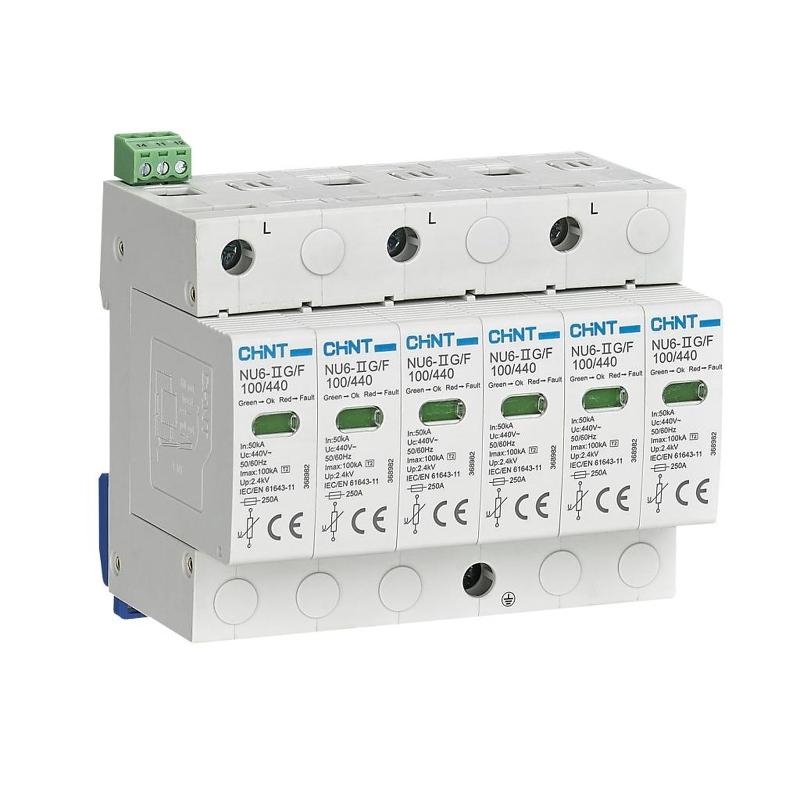 Ограничитель имп. перенапр. NU6-IIG 3Р In=40kA Uc=440B Im=100kA (R)