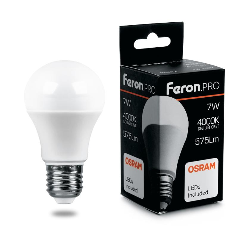 Лампа светодиодная .PRO LB-1007 Шар E27 7W 4000K OSRAM LED