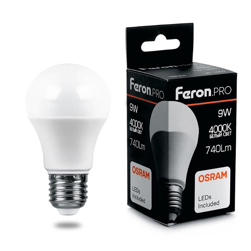 Лампа светодиодная .PRO LB-1009 Шар E27 9W 4000K OSRAM LED