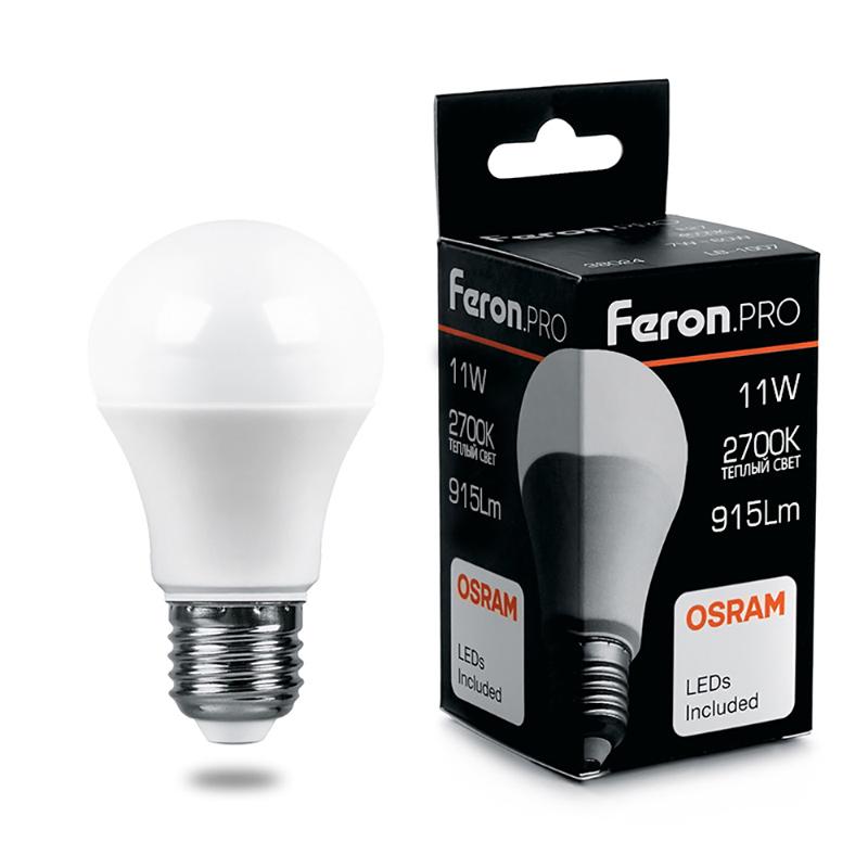 Лампа светодиодная .PRO LB-1011 Шар E27 11W 2700K OSRAM LED