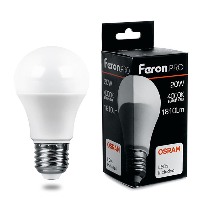 Лампа светодиодная .PRO LB-1020 Шар E27 20W 4000K OSRAM LED