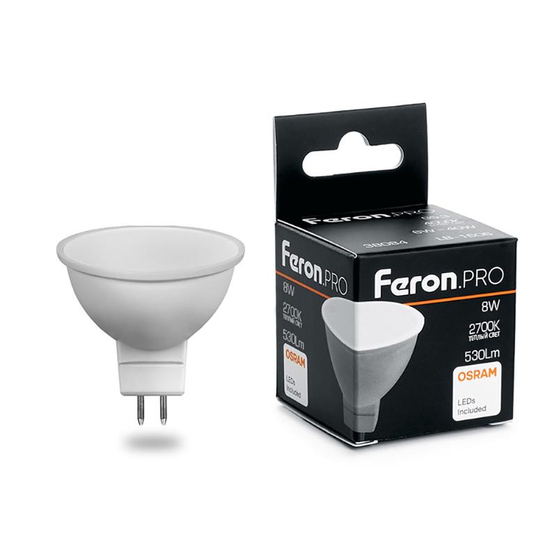 Лампа светодиодная .PRO LB-1608 MR16 G5.3 8W 2700K OSRAM LED