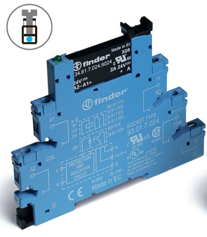 Интерфейсный модуль, твердотельное реле; выход 2A (240В АC); питание 230-240В АС/DC; подавление утечки тока