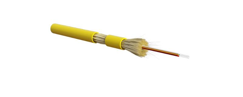 Hyperline FO-DT-IN-9S-4-LSZH-YL Кабель волоконно-оптический 9/125 (SMF-28 Ultra) одномодовый, 4 волокна, плотное буферное покрытие (tight buffer), для