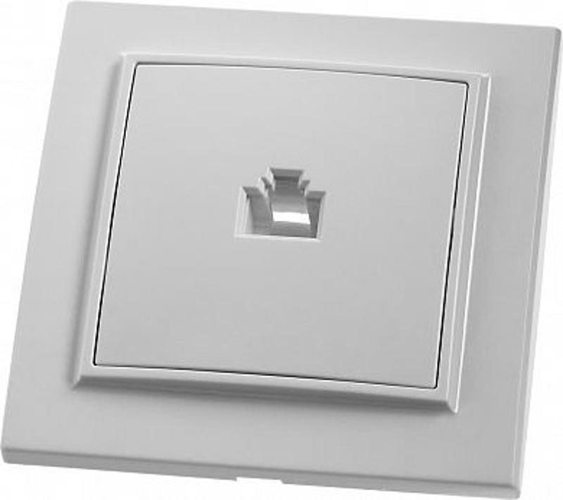 PST00-9007-01 Розетка компьютерная 1-местная RJ-45, серия Эрна, белый