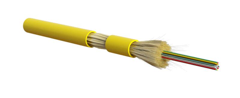 FO-MC3-IN-9S-12-LSZH-YL Кабель волоконно-оптический 9/125 (SMF-28 Ultra) одномодовый,  MPO/MTP, 12 волокон LSZH, желтый