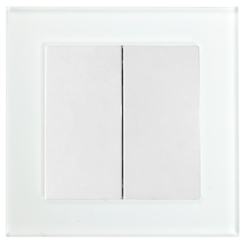 GLS10-7004-01 Выключатель 2-клавишный 250В, 10А, серия Катрин, белый