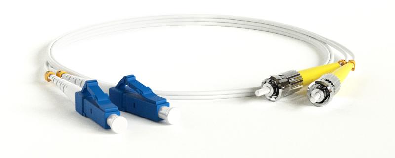 Патч-корд FC-D2-9A1-LC/UR-ST/UR-H-5M-LSZH-WH волоконно-оптический (шнур) SM 9/125 (G.657), LC/UPC-ST/UPC, 2.0 мм, duplex, LSZH, 5м