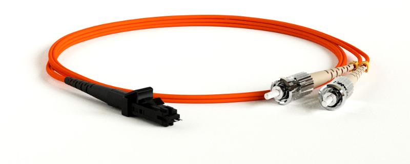 FC-D2-50-MTRJM/PR-ST/PR-H-2M-LSZH-OR Патч-корд волоконно-оптический (шнур) MM 50/125, ST-MTRJ(папа), 2.0 мм, duplex, LSZH, 2 м