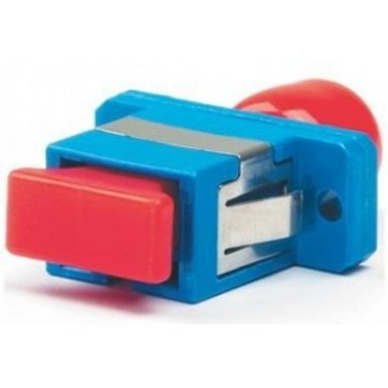 Адаптер проходной оптический FA-S11Z-FC/SC-N/RD-SL FC-SC, SM/MM, simplex, корпус металл, красные колпачки