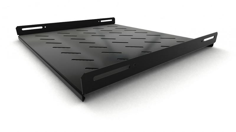 Полка стационарная TSH3L-450-RAL9004,гл.450мм,с бок.креп.,нагр.до 20 кг,д.шк.сер.TTB,TTBR,TTC2,TWB,TWM,TWFS,485х450мм ,черн.