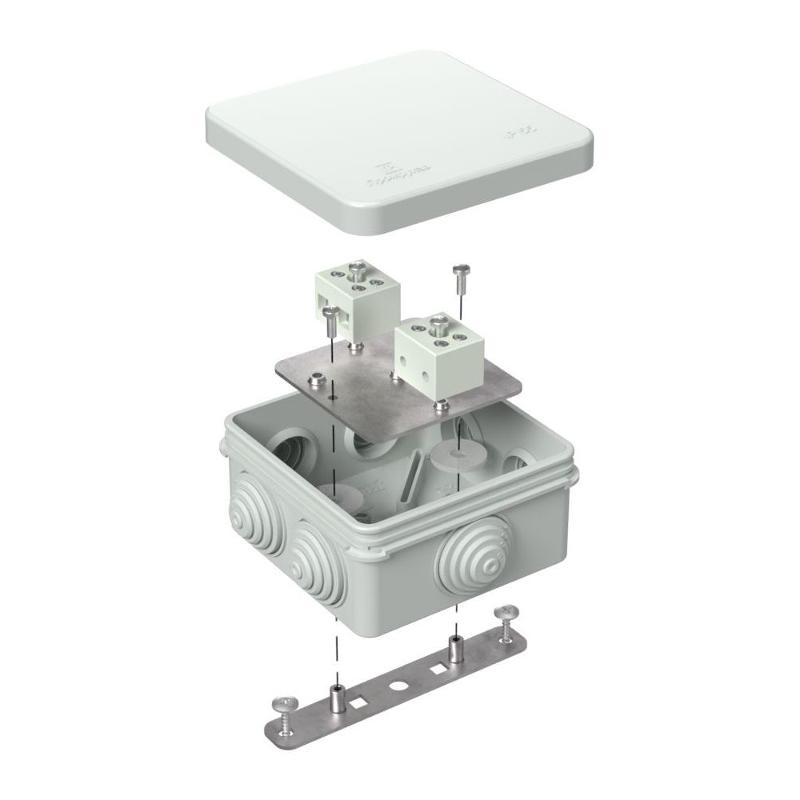 Коробка огнестойкая для о/п 40-0210-FR6.0-4 Е15-Е120 RAL7035 80х80х40 (44 шт/кор) серая