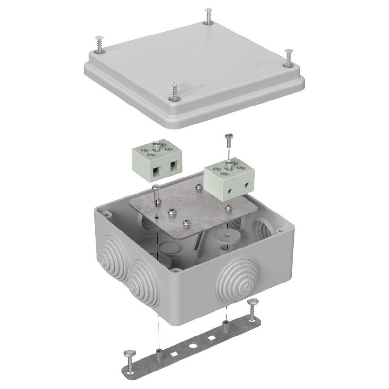 Коробка огнестойкая для о/п 40-0300-FR6.0-4 Е15-Е120 RAL7035 100х100х50 (14 шт/кор) серая