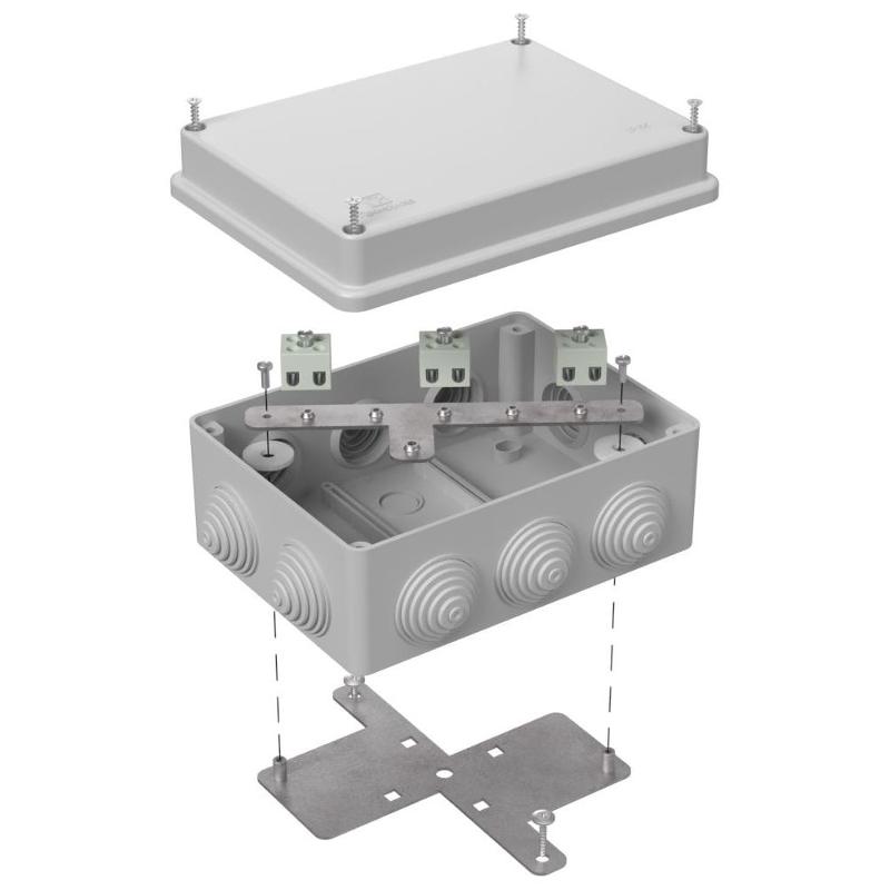 Коробка огнестойкая для о/п 40-0310-FR1.5-6 Е15-Е120 RAL7035 150х110х70 (6 шт/кор) серая