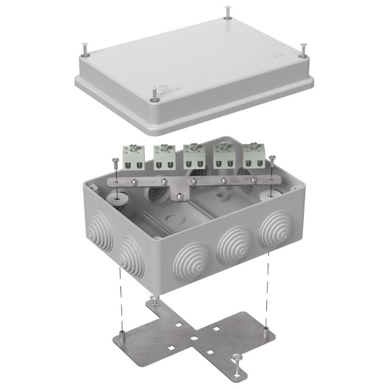 Коробка огнестойкая для о/п 40-0310-FR2.5-10 Е15-Е120 RAL7035 150х110х70 (6 шт/кор) серая