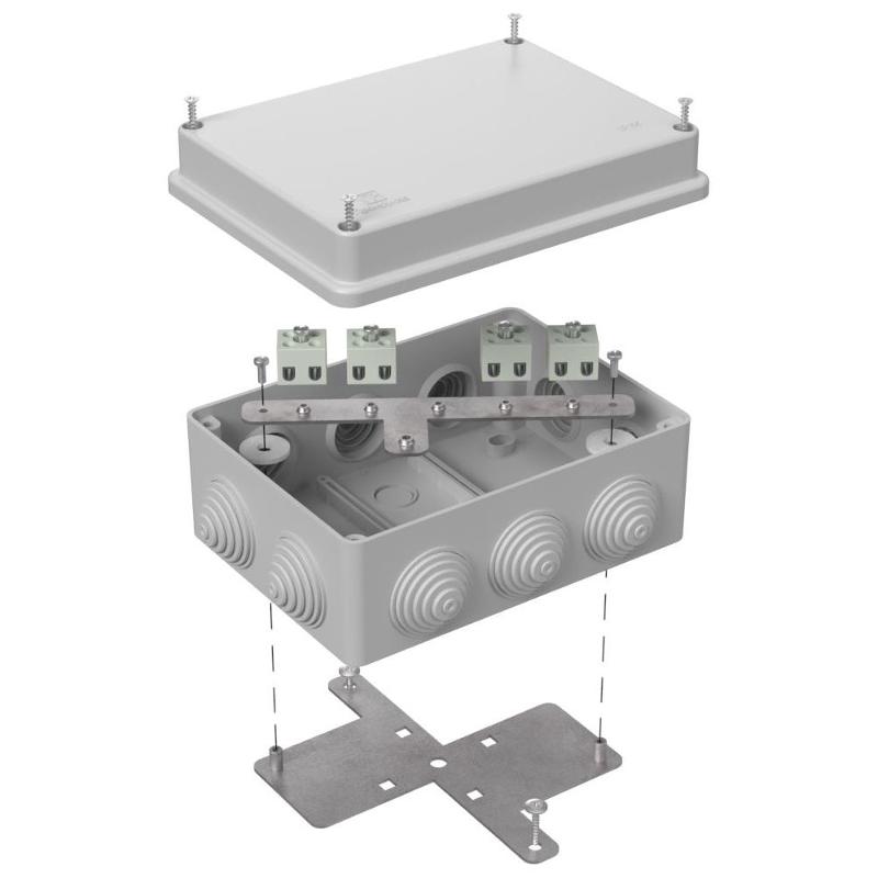 Коробка огнестойкая для о/п 40-0310-FR2.5-8 Е15-Е120 RAL7035 150х110х70 (6 шт/кор) серая