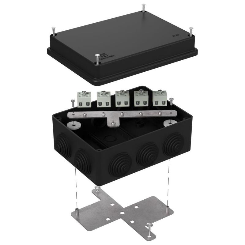 Коробка огнестойкая для о/п 40-0310-FR1.5-10 Е15-Е120 RAL9005 150х110х70 (6 шт/кор) черная