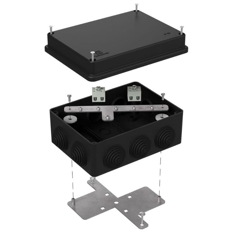 Коробка огнестойкая для о/п 40-0310-FR1.5-4 Е15-Е120 RAL9005 150х110х70 (6 шт/кор) черная