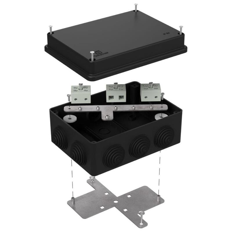 Коробка огнестойкая для о/п 40-0310-FR10.0-6 Е15-Е120 RAL9005 150х110х70 (6 шт/кор) черная