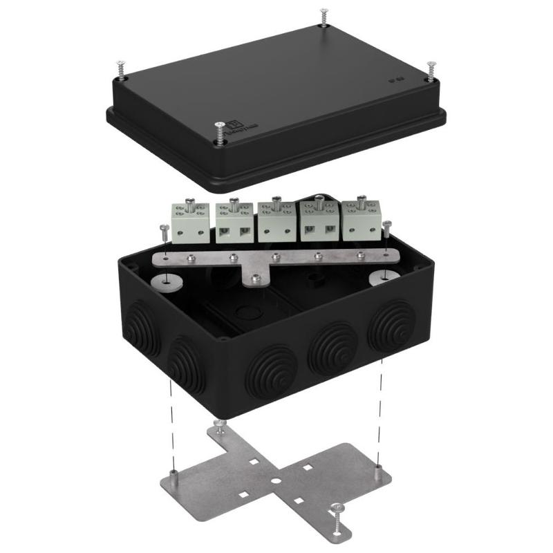 Коробка огнестойкая для о/п 40-0310-FR6.0-10 Е15-Е120 RAL9005 150х110х70 (6 шт/кор) черная