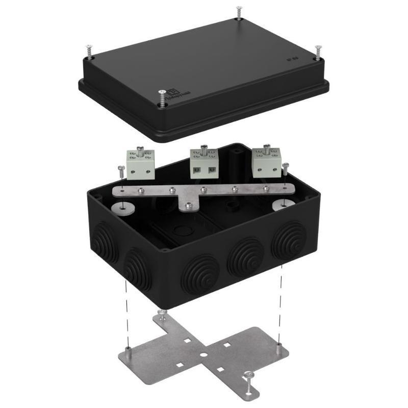 Коробка огнестойкая для о/п 40-0310-FR6.0-6 Е15-Е120 RAL9005 150х110х70 (6 шт/кор) черная