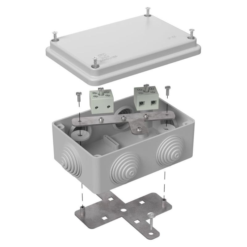 Коробка огнестойкая для о/п 40-0340-FR6.0-4 Е15-Е120 RAL7035 120х80х50 (20 шт/кор) серая