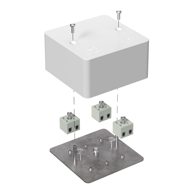 Коробка огнестойкая для кабель-канала Е15-Е120 85х85х45 IP42  6p, 2.5 мм.кв.