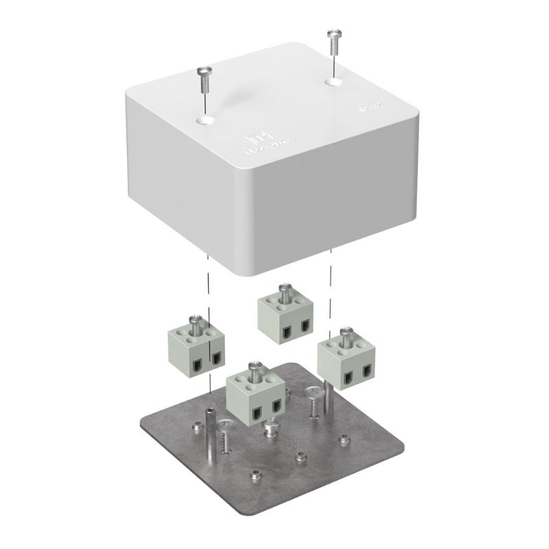 Коробка огнестойкая для кабель-канала Е15-Е120 85х85х45 IP42  8p, 2.5 мм.кв.