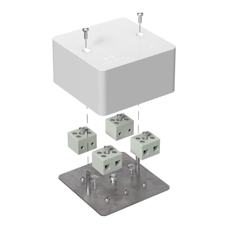 Коробка огнестойкая для кабель-канала Е15-Е120 85х85х45 IP42  8p, 6.0 мм.кв.