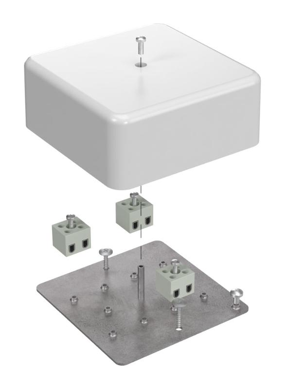 Коробка огнестойкая для кабель-канала 40-0470-FR2.5-6 Е15-Е60 (латунь) 103х103х45 IP42 6p, 2.5 мм.кв.