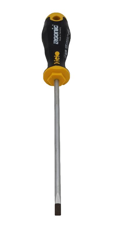 Отвертка Ergonic плоская шлицевая 5,0X0,8X150